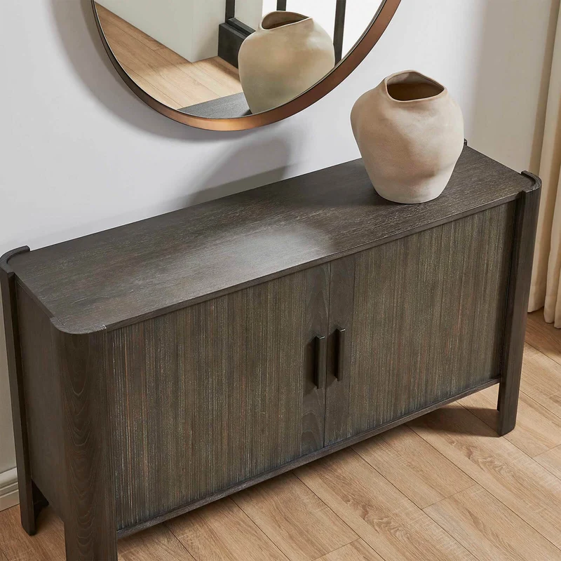 Drury 2 Door Storage Cabinet in Dark Grey