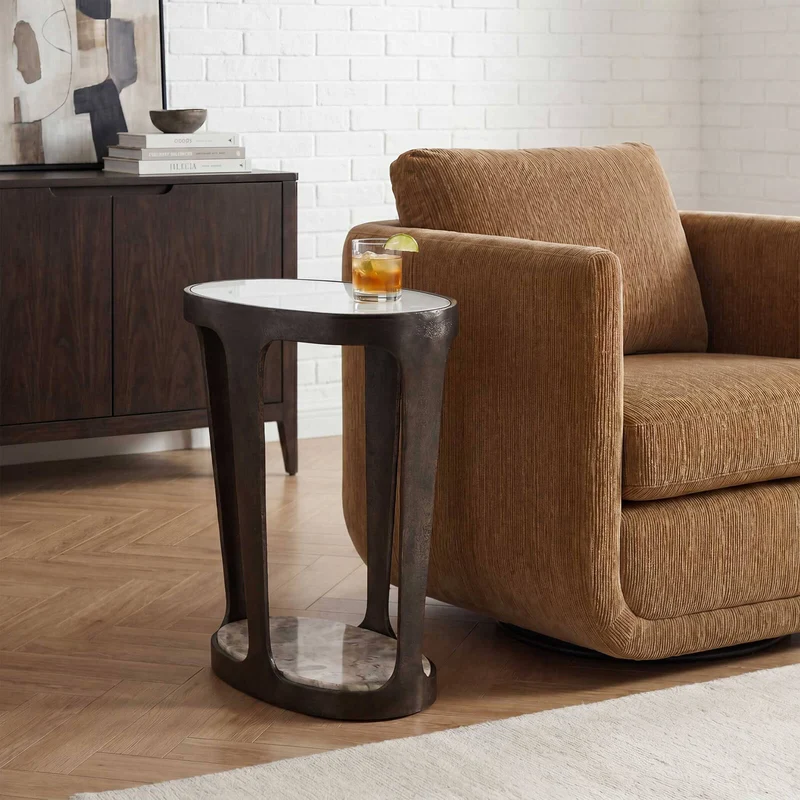 Coronado Side Table in Dark Bronze