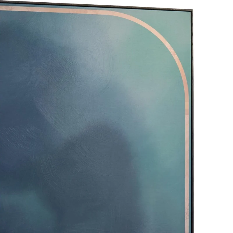 Aqua Wash Framed Canvas