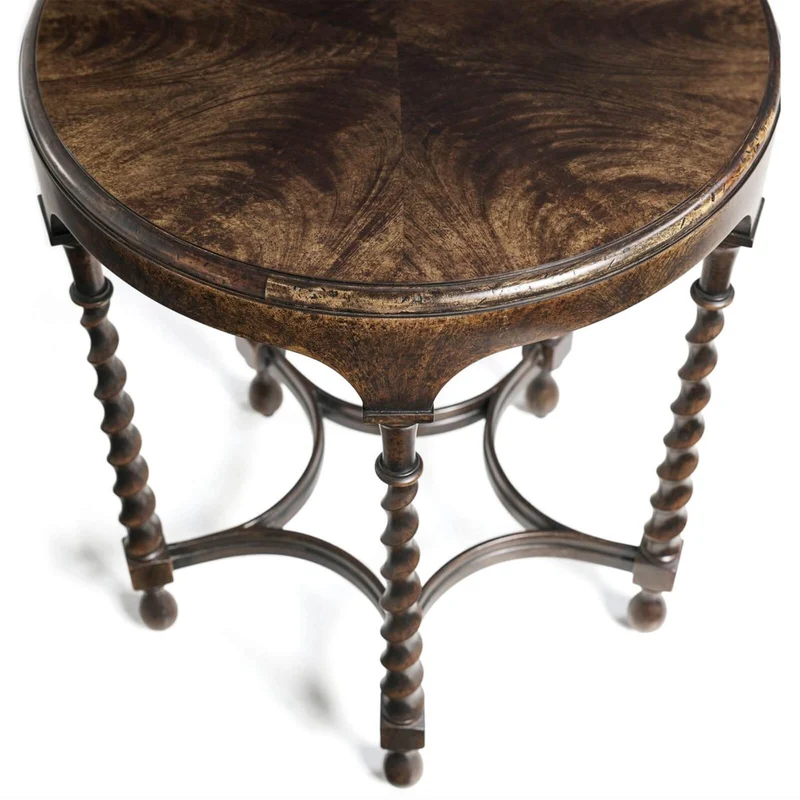 Orsman Ebonized Round Side Table