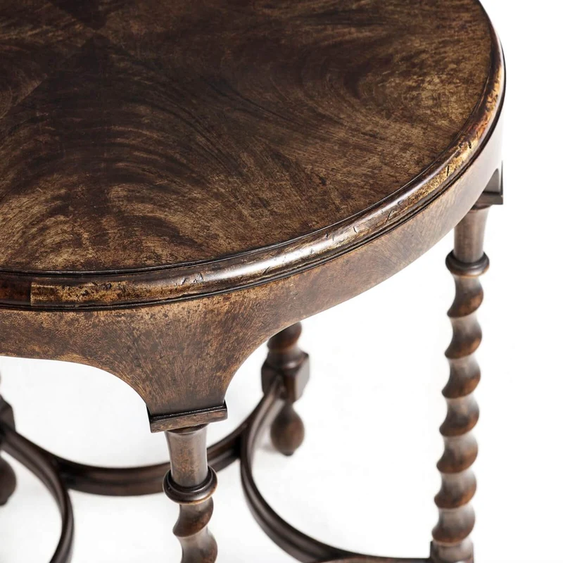 Orsman Ebonized Round Side Table