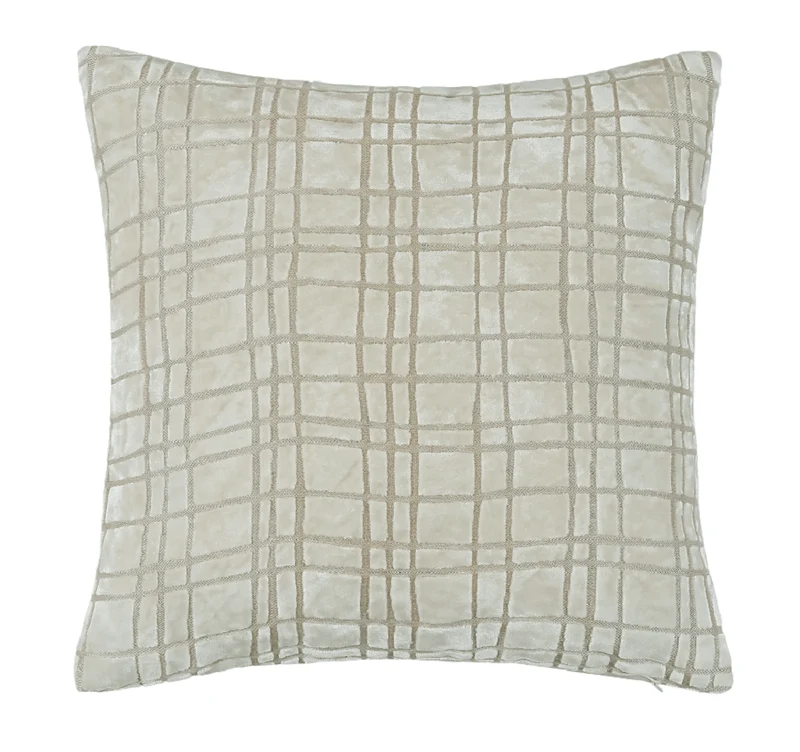 Paul Monneypenny Large Drunkplaid Ivory Cushion