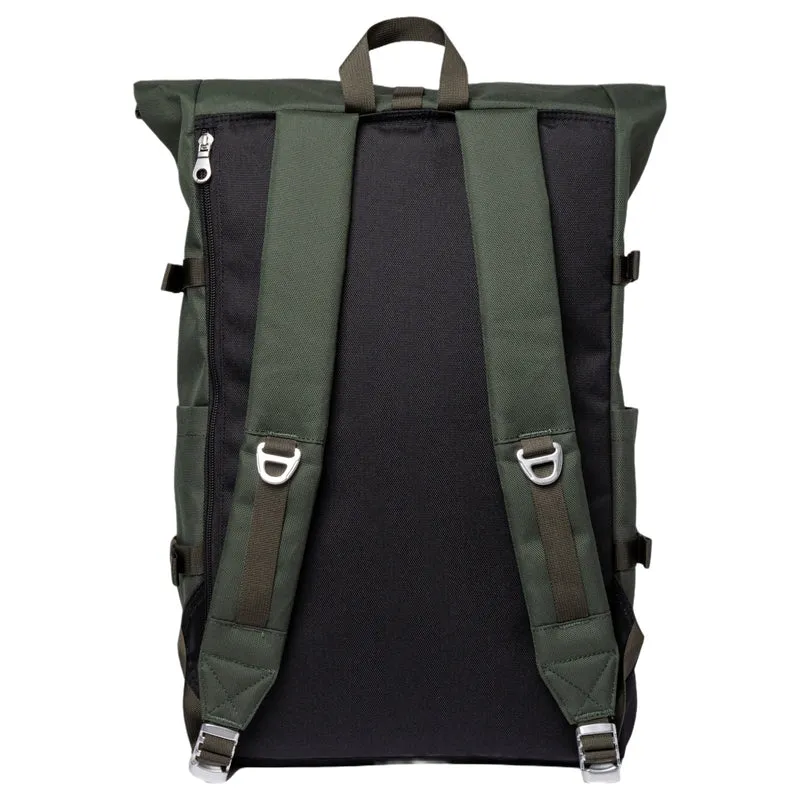 Sandqvist Icon Rolltop - Mochila L 16" 65 cm expandible (dawn Green with dark brown leather)
