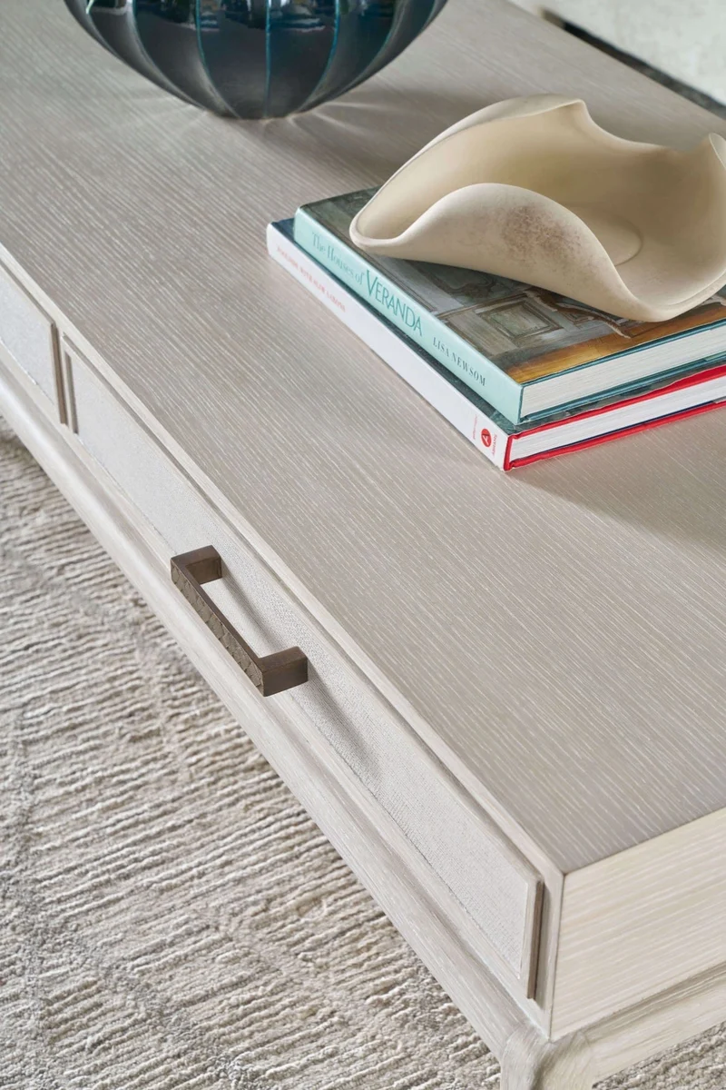 Singer Coffee Table with Wallpaper Drawer Fronts