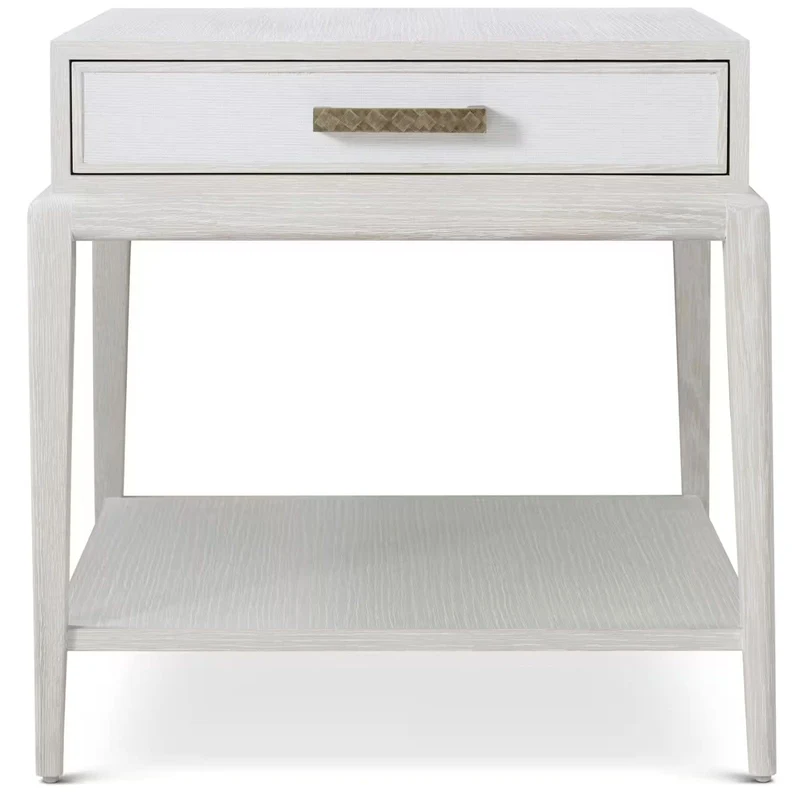 Flagler Side Table with Wallpaper Drawer Front