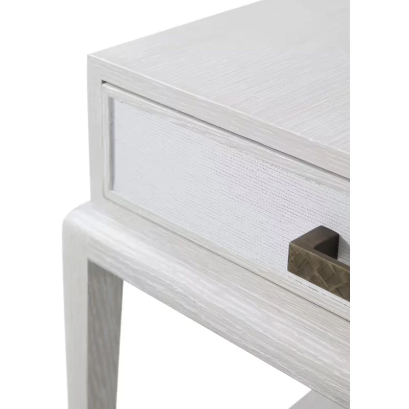 Flagler Side Table with Wallpaper Drawer Front