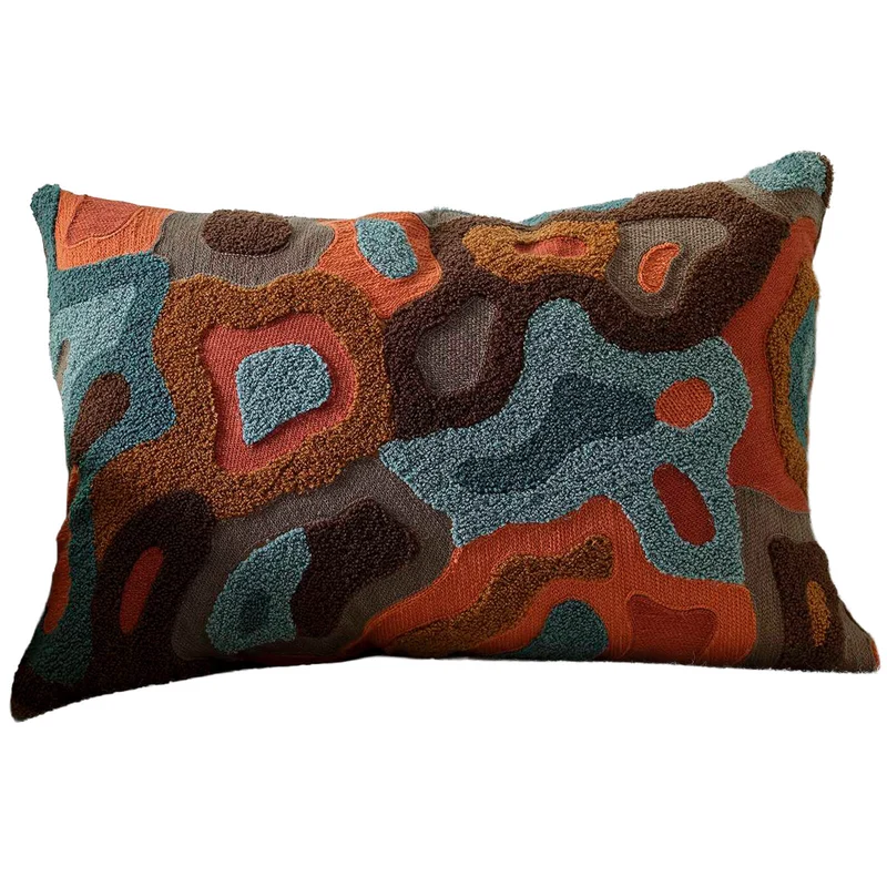 Water Flower Pillow in Lumbar Jewel