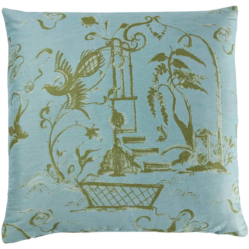Vintage Folly Pillow in Sky Blue