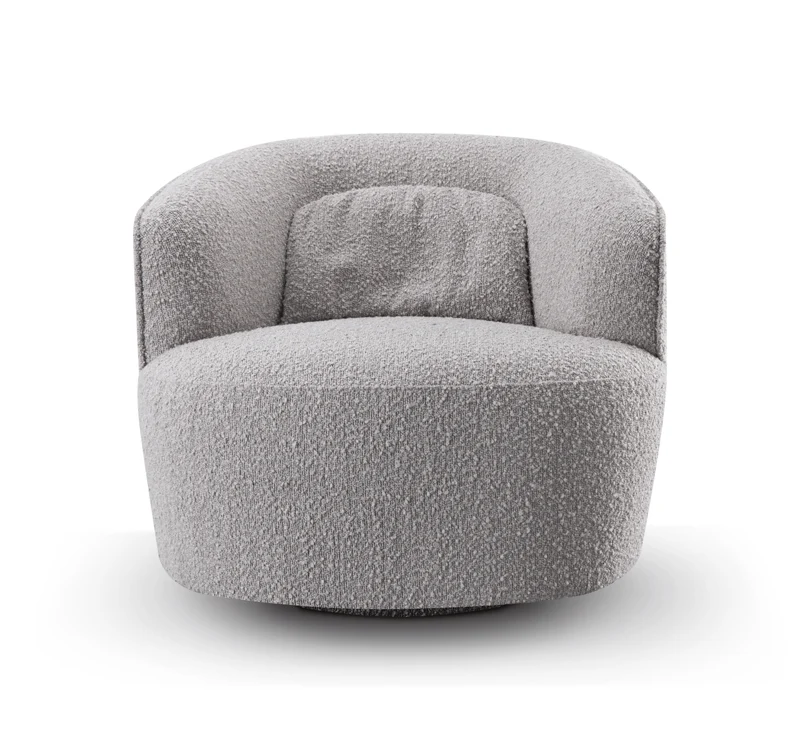 Grace Swivel Chair - Steam Boucle