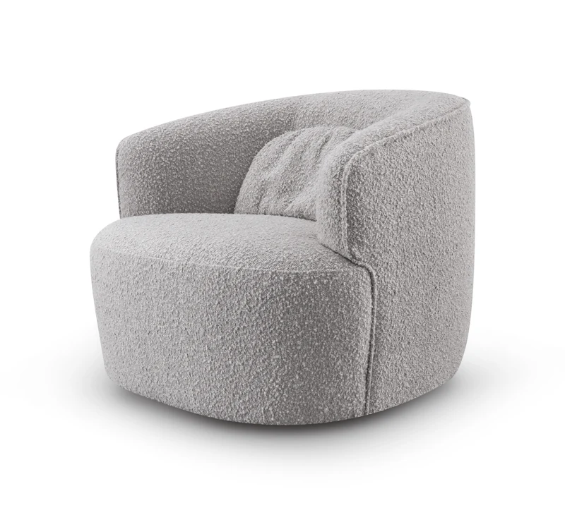 Grace Swivel Chair - Steam Boucle