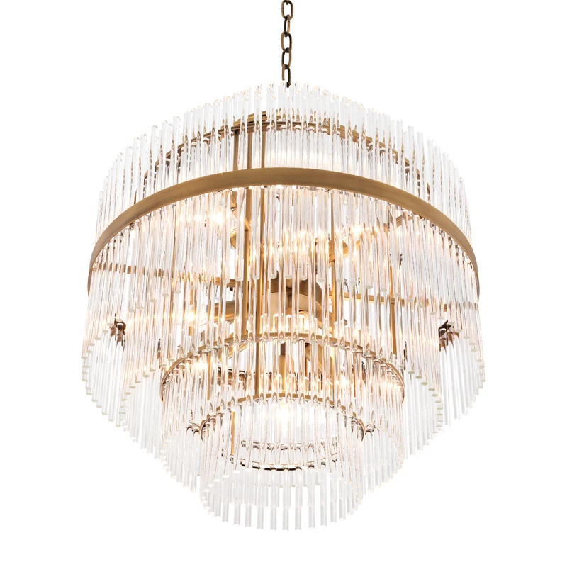 Chandelier East - Antique Brass
