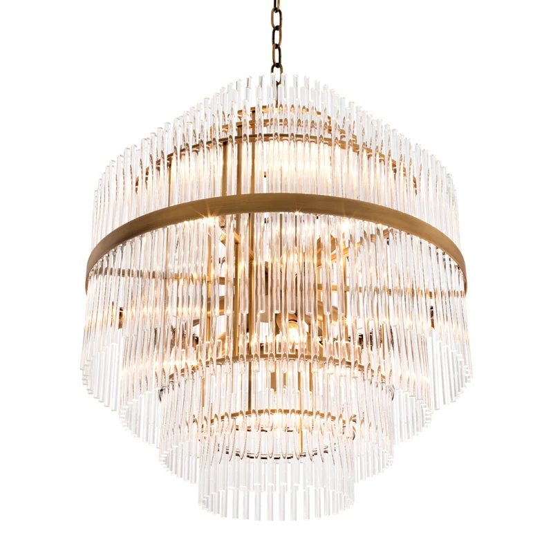 Chandelier East - Antique Brass