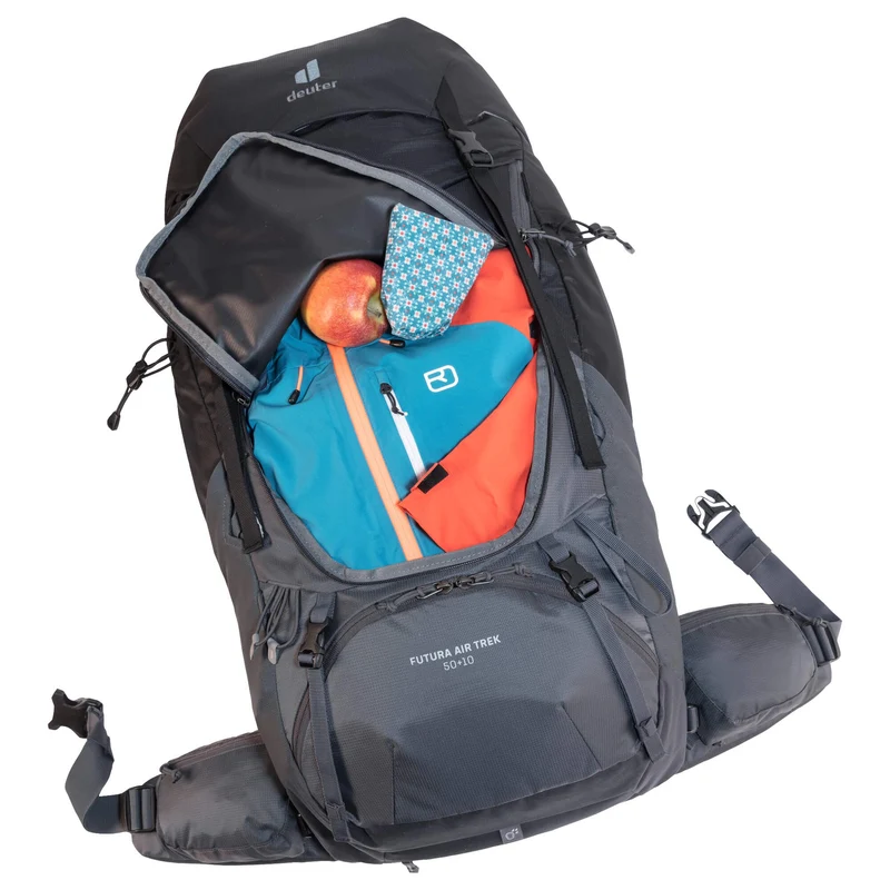 Deuter Futura Air Trek 50 + 10 - Mochila de trekking 75 cm expandible (black-graphite)
