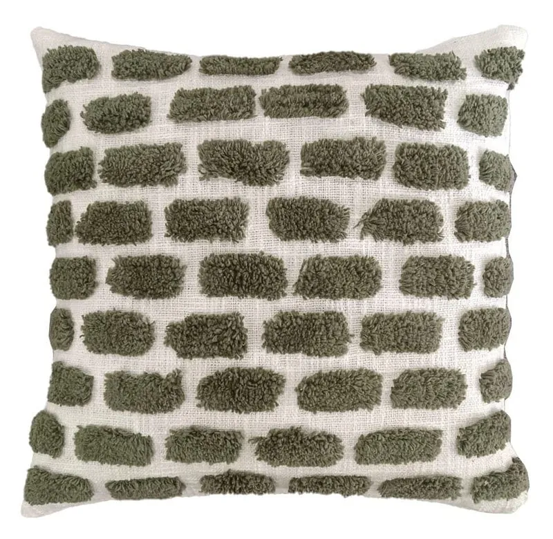 Small Ridge Olive Cushion