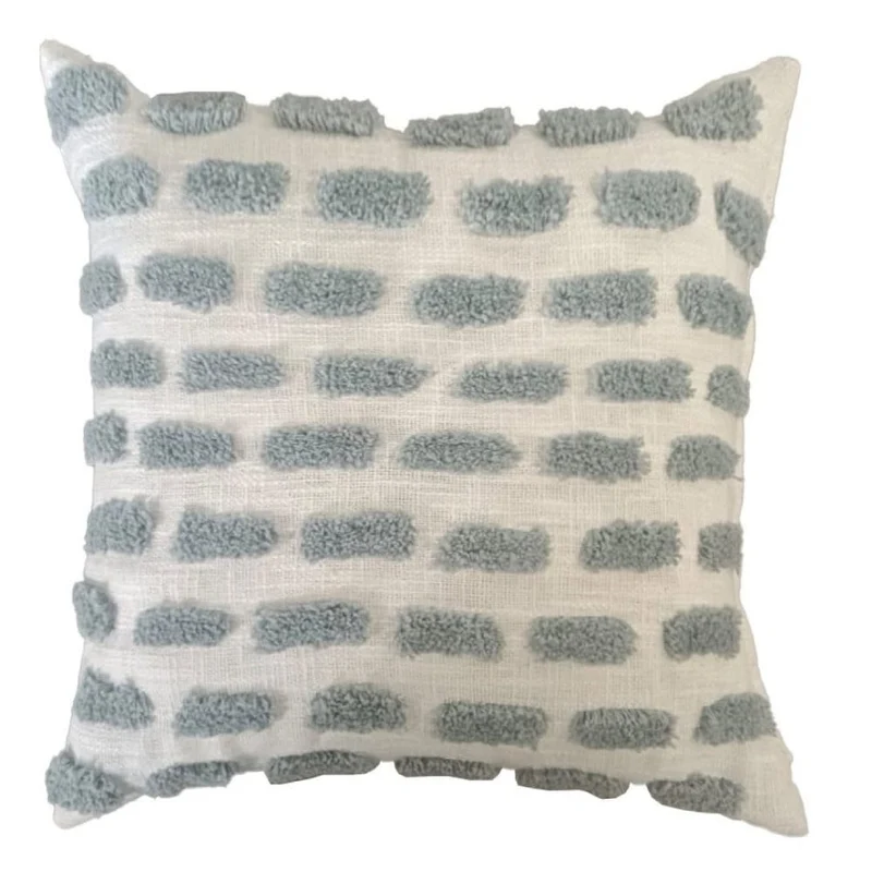Small Ridge DuckEgg Cushion