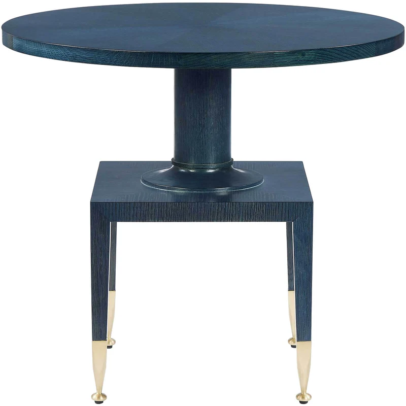 Put You On A Pedestal Side Table in True Blue