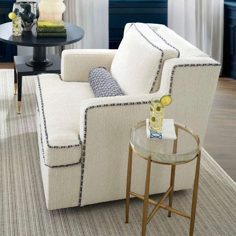 Put You On A Pedestal Side Table in True Blue
