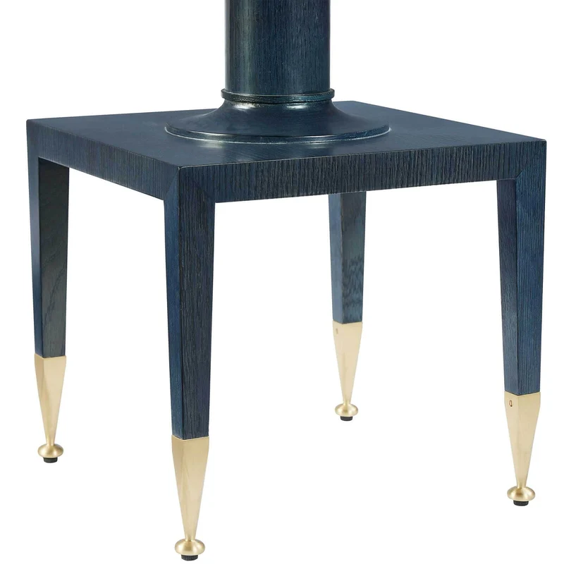 Put You On A Pedestal Side Table in True Blue