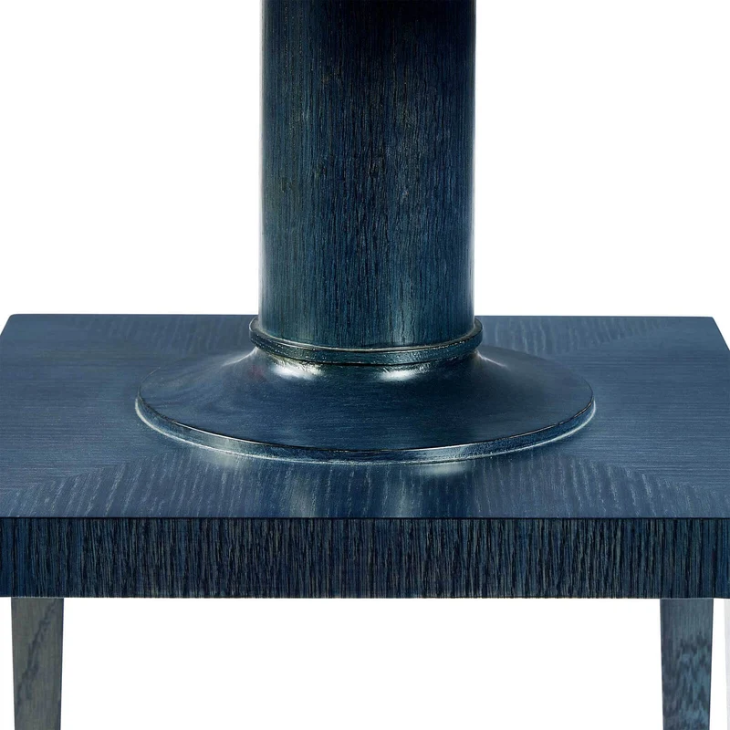 Put You On A Pedestal Side Table in True Blue