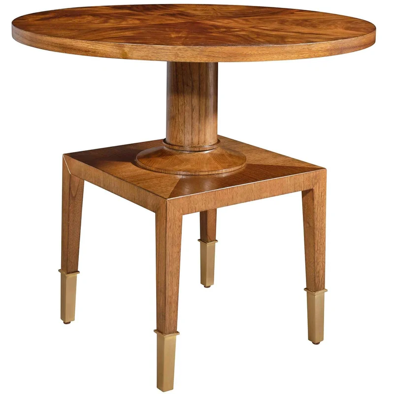Put You On A Pedestal Side Table in Golden Brown
