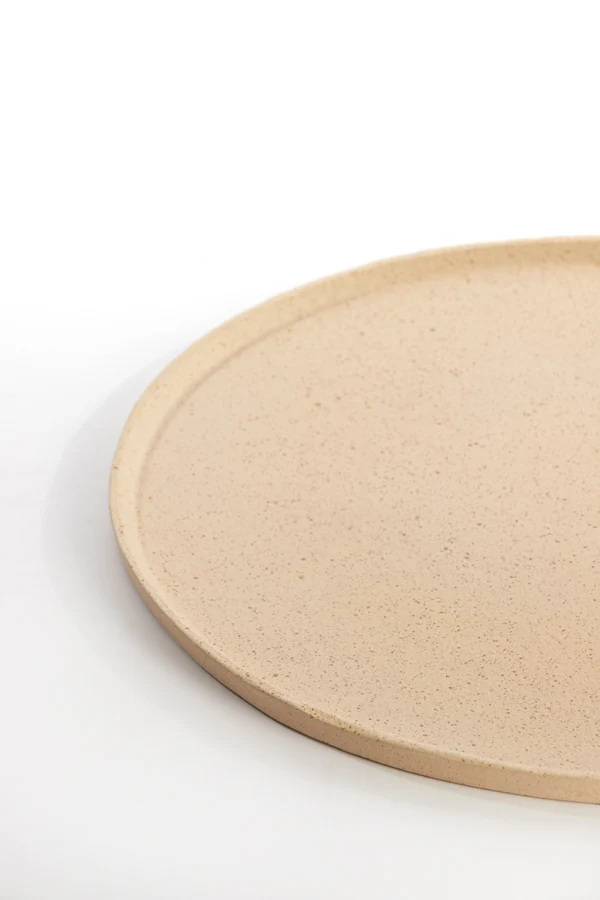 Dish 40x1,5 cm MAES sand+light brown spotted | OUTLET