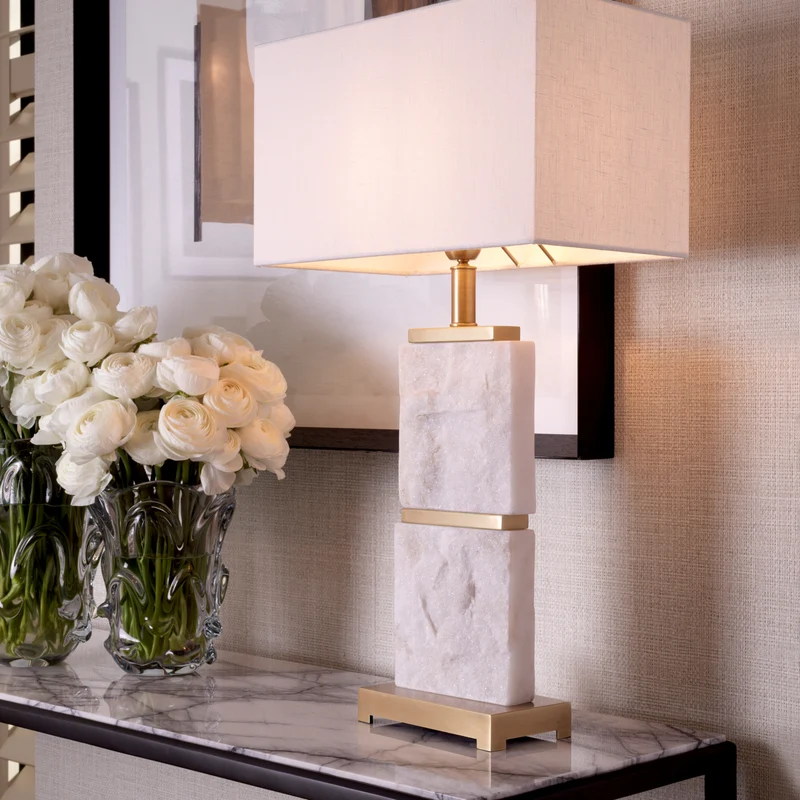 Table Lamp Newton L Antique brass finish