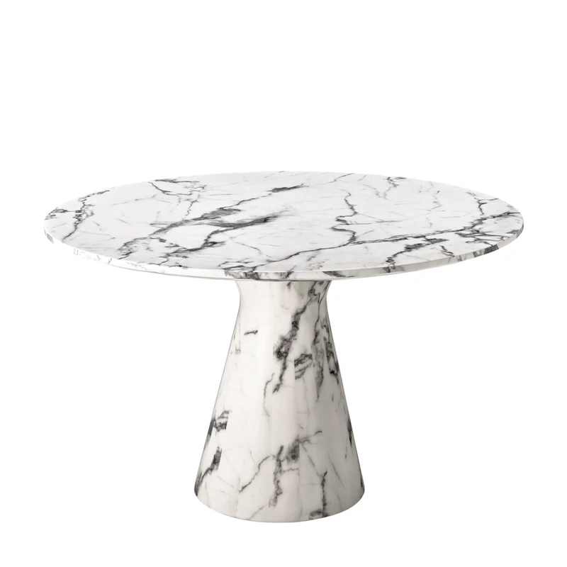 Dining Table Turner White faux marble