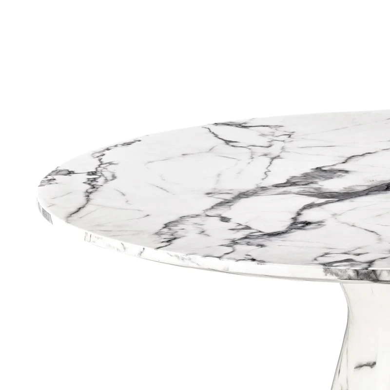 Dining Table Turner White faux marble