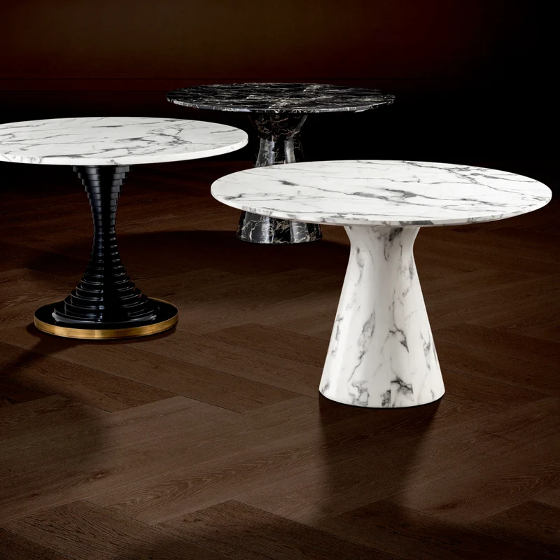 Dining Table Turner White faux marble