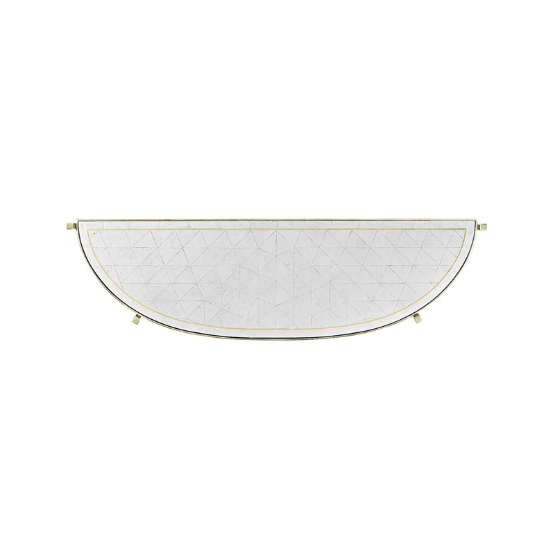 Large Demilune Console Table Contemporary - Silver