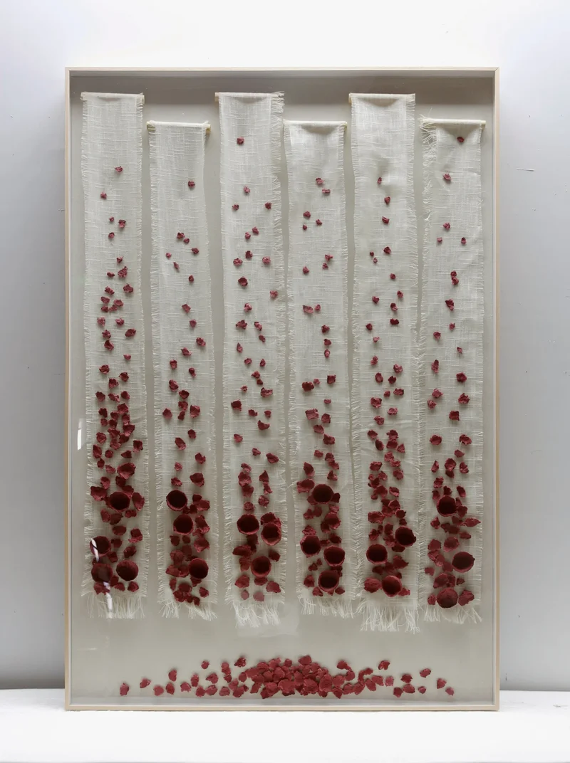 Rose Linen Handmade Wall Art