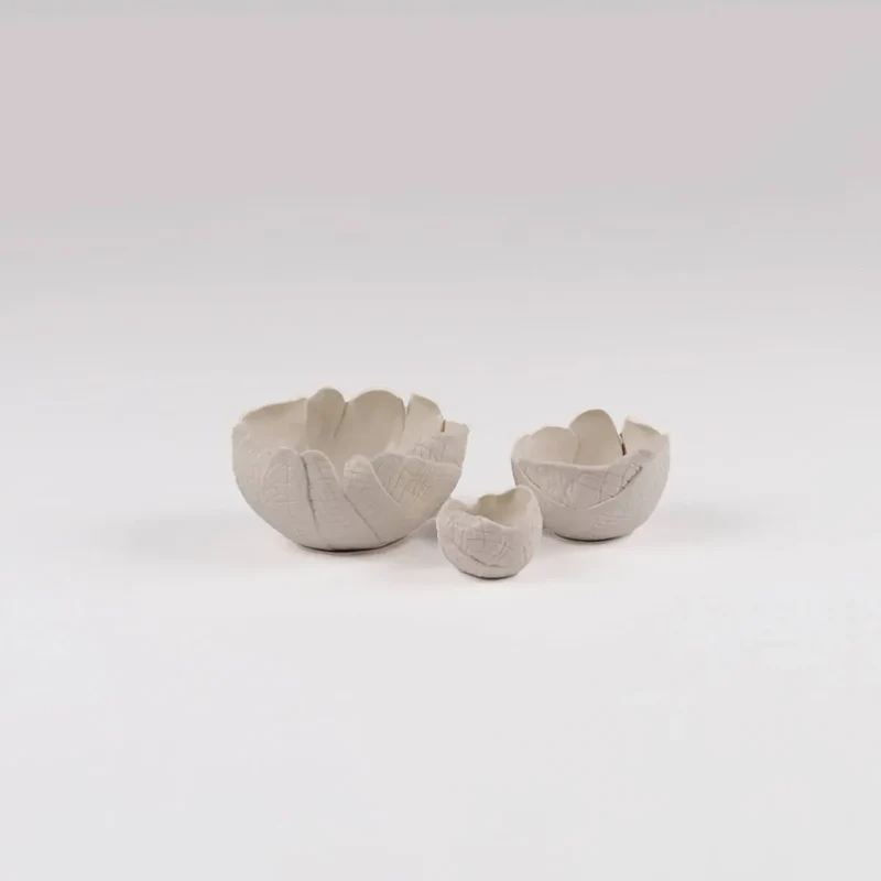 Porcelain Flower Bowls Set