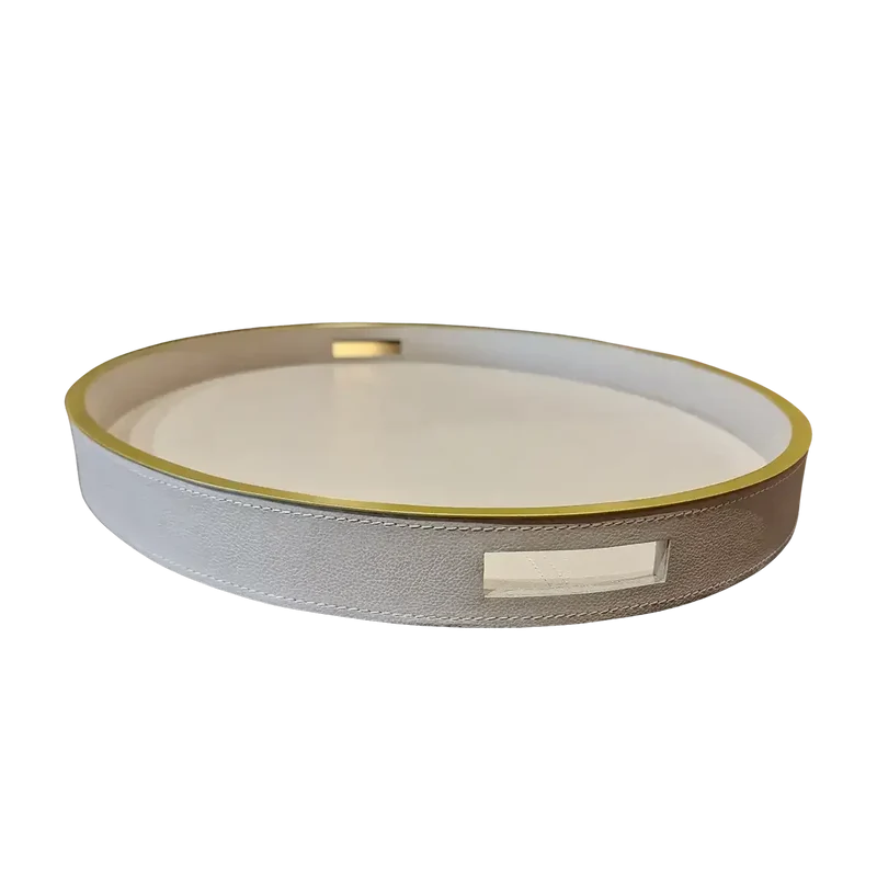 Paragon Oval Tray Pumice Leather
