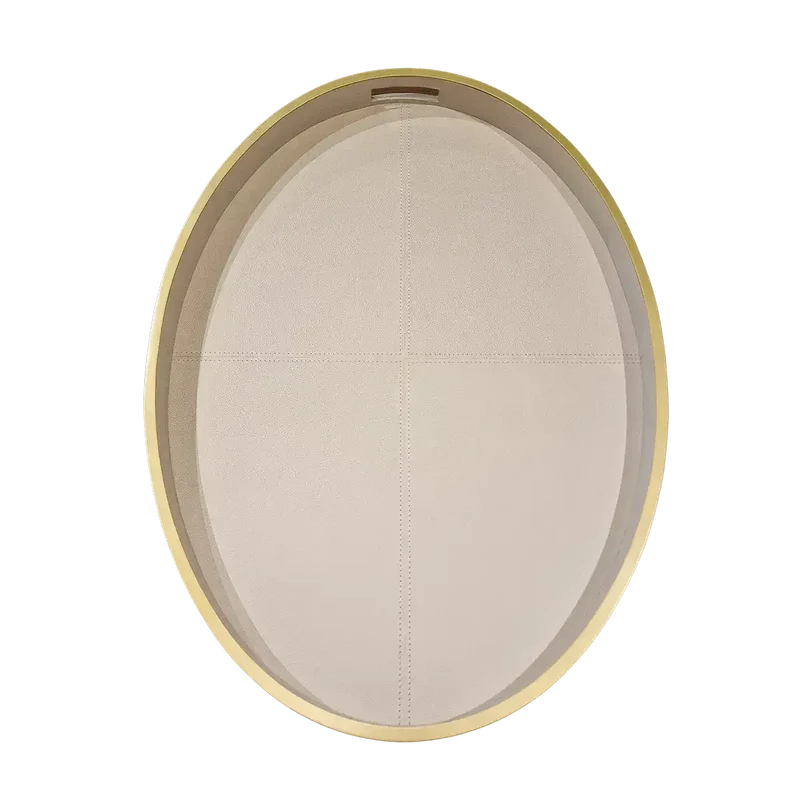 Paragon Oval Tray Pumice Leather