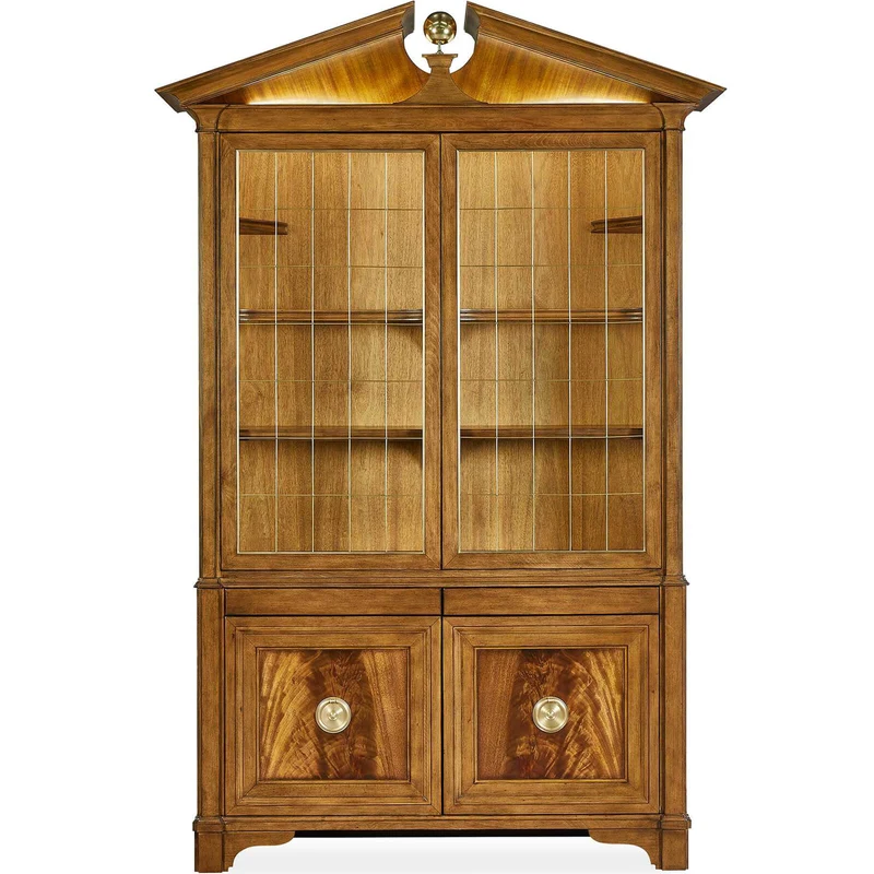 Pediment Tall Cabinet in Golden