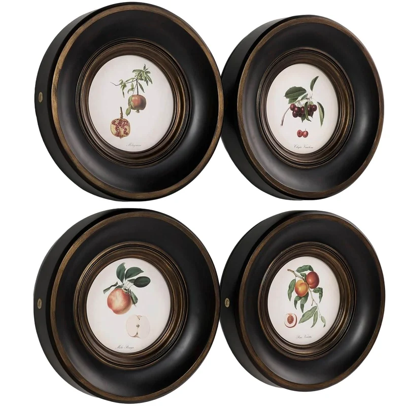 Vintage Fruit No. 2 Framed Art - Set of 4