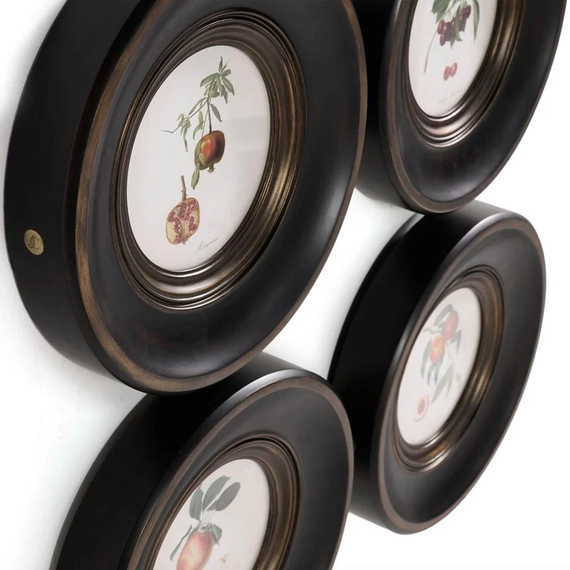 Vintage Fruit No. 2 Framed Art - Set of 4