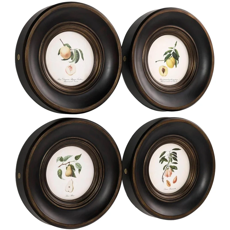 Vintage Fruit No. 1 Framed Art - Set of 4