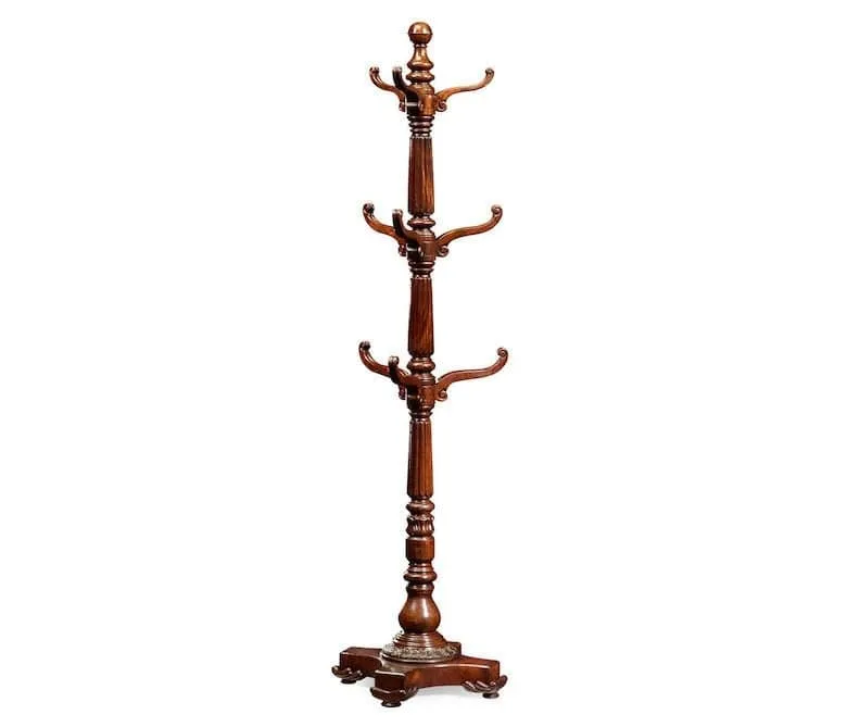 Victorian Style Hat and Coat Rack in Mahogany