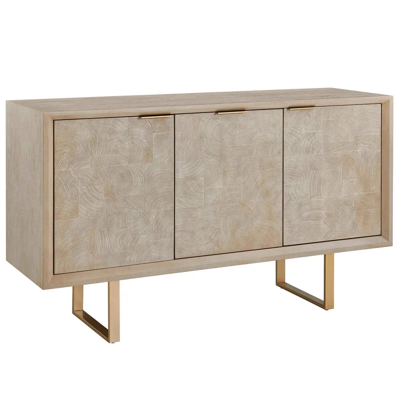 Maeva 3 Door Light Wood Cabinet