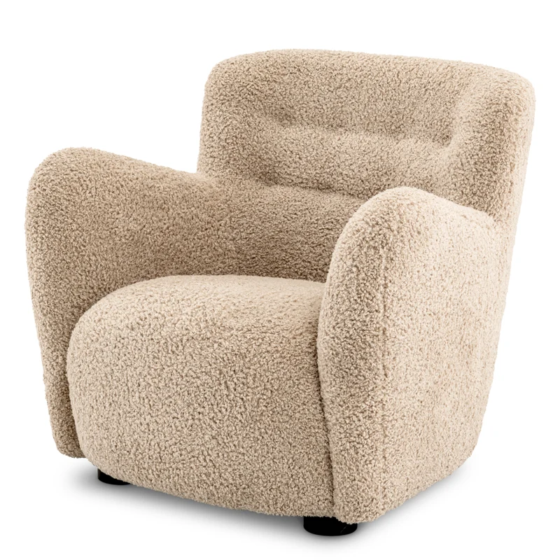 Chair Bixby Canberra sand | black feet