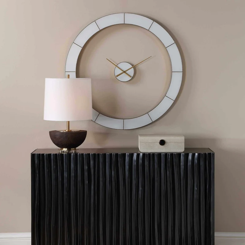 Ivory Halo Minimalist Wall Clock