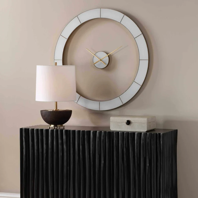 Ivory Halo Minimalist Wall Clock