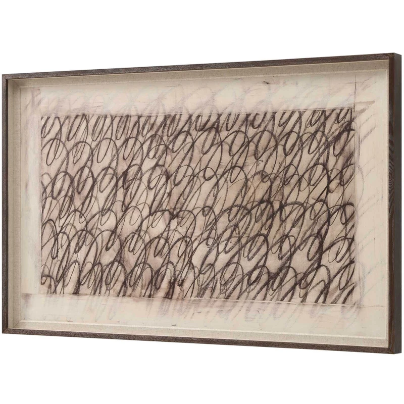Cursive Framed Canvas