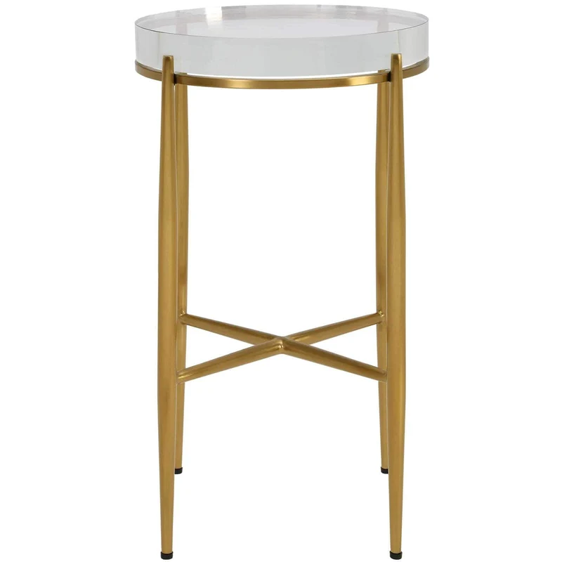 Crystal Clear Round Accent Table