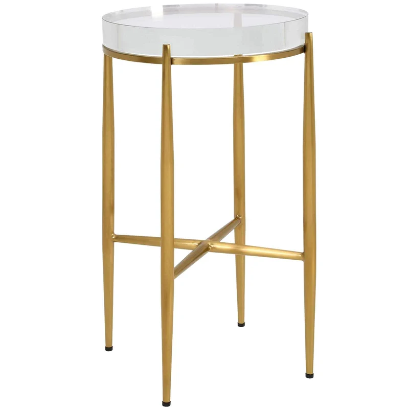 Crystal Clear Round Accent Table