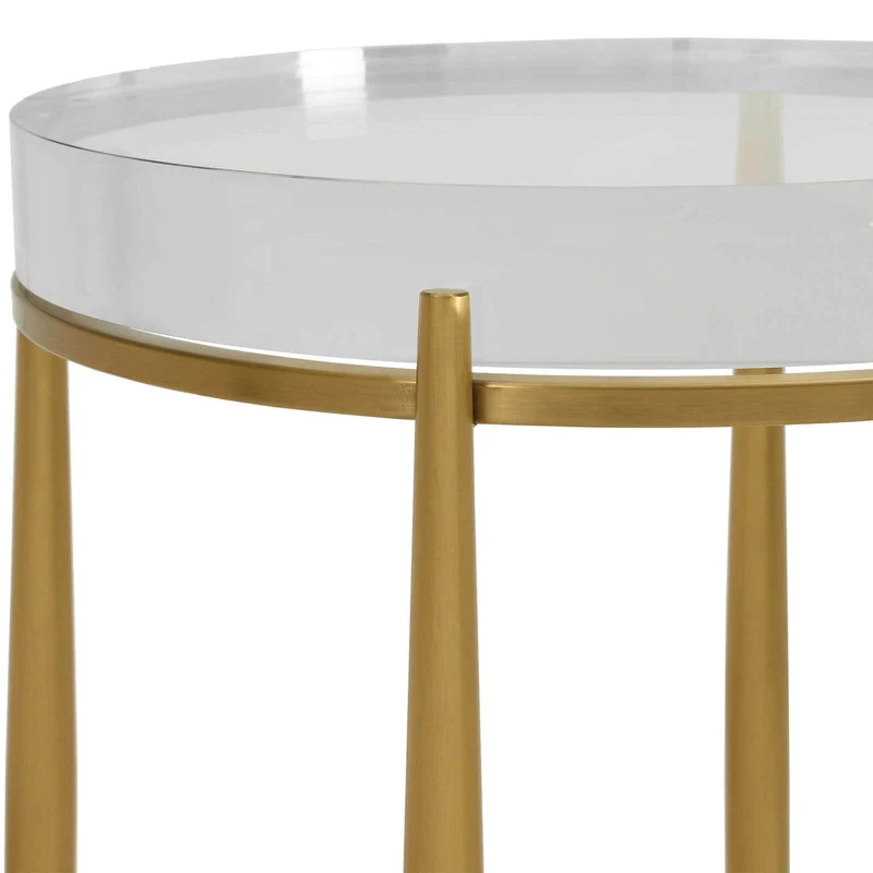 Crystal Clear Round Accent Table