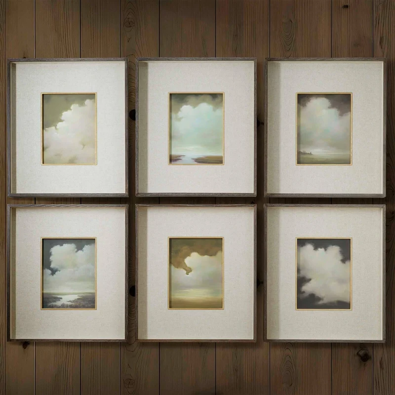 Autumn Cumulation Framed Canvases - Set of 6