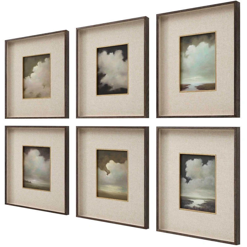 Autumn Cumulation Framed Canvases - Set of 6