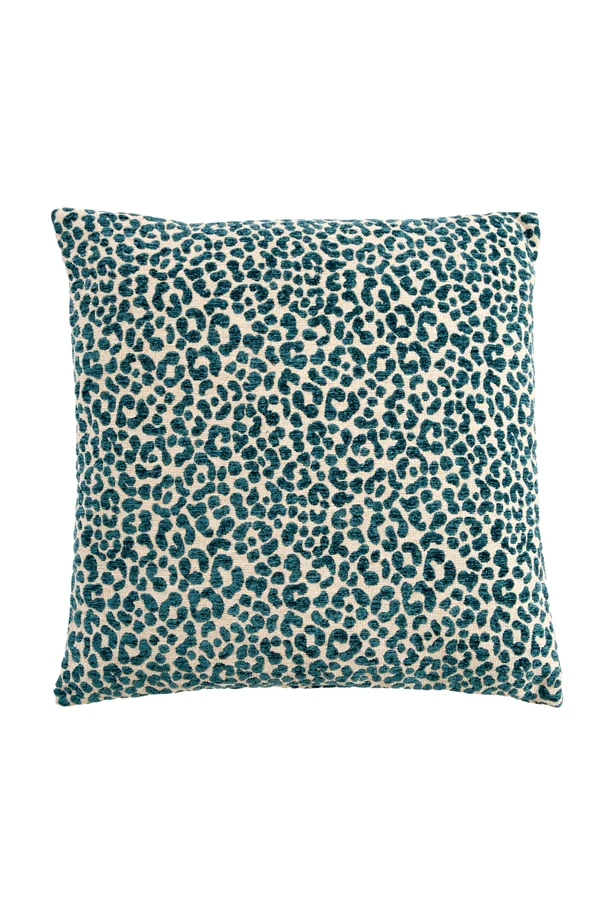 Cushion 45x45 cm SAFFORD sand+petrol feather filled | OUTLET